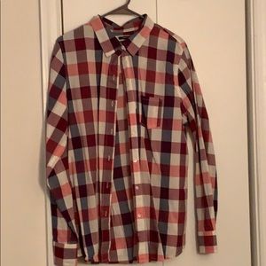 Pink/purple long sleeve button down